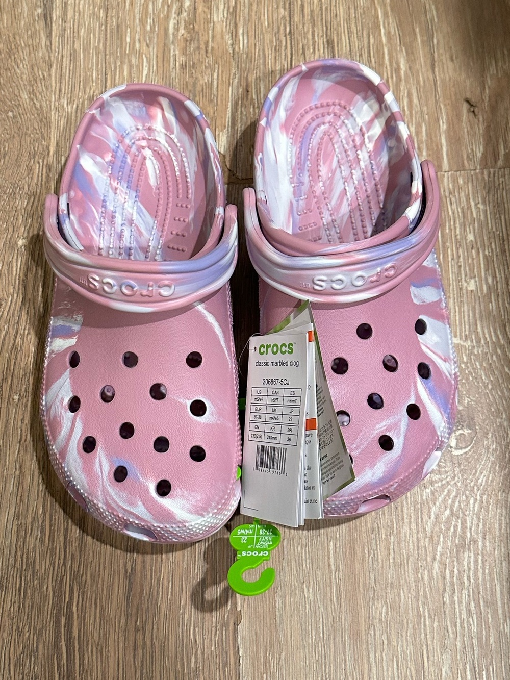 Crocs Men's and Women's - Classic Marble Clogs, Men’s 5 / Women’s 7 206867-5CJ